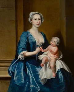 Johanna Warner, Mrs Robert of Bedhampton and her Daughter, Kitty, later Mrs Jervoise Clarke Jervoise (d. 1772) by Joseph Highmore