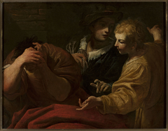 Joseph explaining dreams at the Pharaoh’s court by Giovanni Antonio Burrini