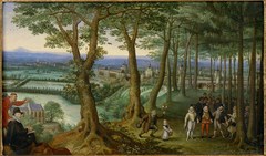 Kaiserlicher Waldspaziergang mit dem Neugebäude by Lucas van Valckenborch