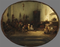 L'école turque by Alexandre-Gabriel Decamps