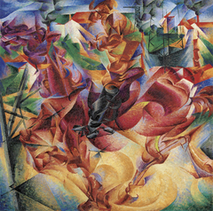 L'Élasticité by Umberto Boccioni