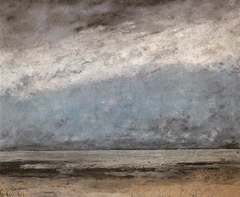 La mer près de Trouville by Gustave Courbet