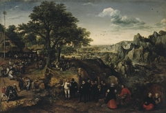 Landscape with a Rural Festival by Lucas van Valckenborch