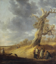 Landscape with Half-leaved Weathered Oak by Jan van Goyen