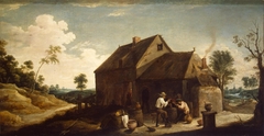 Landscape with Peasants before an Inn by David Teniers the Younger