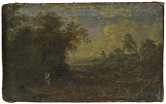 Landscape with rest on flight into Egypt by Ingen uppgift