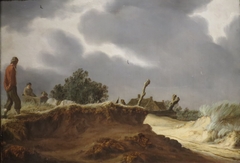 Landscape with Sandy Road by Salomon van Ruysdael