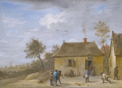 Landscape with Skittles Players by David Teniers the Younger