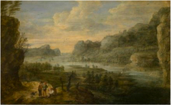 Landscape with Sunset by Lucas van Uden