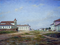 Largo e Matriz do Brás, 1862 by Benedito Calixto