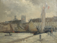 Le vieux port de Dieppe by Albert Lebourg