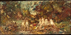 Les Baigneuses by Adolphe Joseph Thomas Monticelli