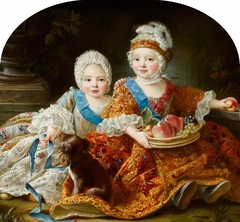 Louis Auguste, duc de Berry (later King Louis XVI, King of France [1754–1793] and Louis-Stanislas-Xavier, comte de Provence (later King Louis XVIII, King of France [1755-1824]) as Children by François-Hubert Drouais