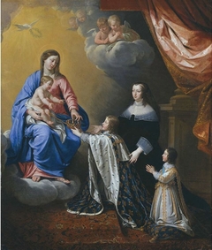 Louis XIV with his mother and brother by Philippe de Champaigne