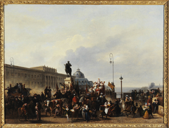 Mascarade sur le Pont-Neuf by Guillaume Frédéric Ronmy