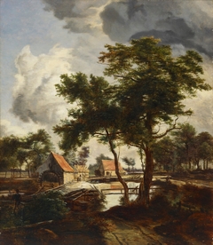 Mill, copy after Meindert Hobbema by Julia de Cock-Stigzelius