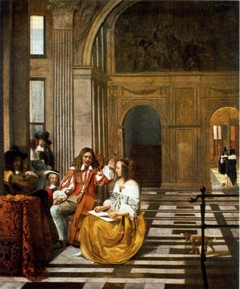 Musical Party in a Hall by Pieter de Hooch