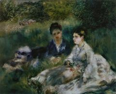 On the Grass (Jeunes femmes assises dans l'herbe) by Auguste Renoir