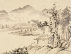 One of Eight Landscape Sketches by Dong Bangda