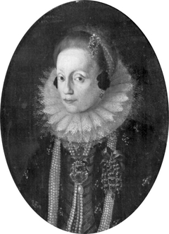 Oval portrait of Magdalene of Bavaria (1587–1628). by Anonymous