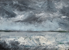 Pack ice on the beach by August Strindberg