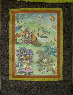 Painted Banner (Thangka) from a Set of Seven Honoring Gayadhara, a Pandit from India by anonymous painter