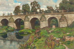 Palace Bridge over the Yauza River. Lefortovo by Apollinary Vasnetsov