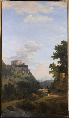 Paysage d'Italie avec architecture et oratoire by Jean-Victor Bertin