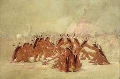 Pipe Dance, Assiniboine by George Catlin