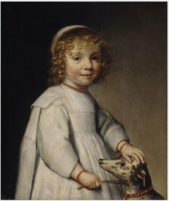 Portrait of a Child with a Dog by Jacob Gerritsz Cuyp