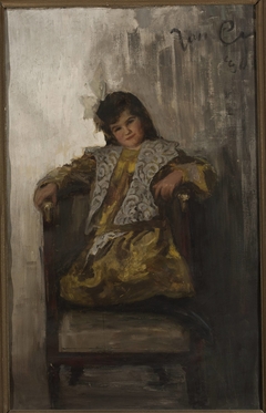 Portrait of a girl, daughter of Mrs. Sachar by Jan Ciągliński