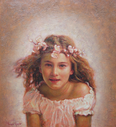 "Portrait of a little girl" by Οδυσσέας Οικονόμου