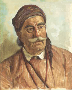 Portrait of a Qawwas by Moustafa Farroukh