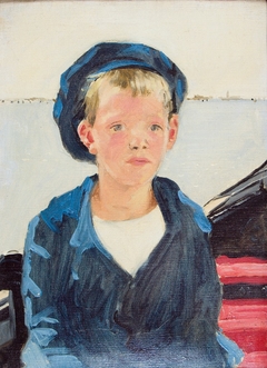 Portrait of a Young Boy in Sailor's Clothes by Denman Ross