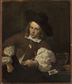 Portrait of a Young Man Seated Smoking by Karel Dujardin