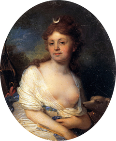 Portrait of Elizabeth Grigorievna Temkin in Diana's image by Vladimir Borovikovsky