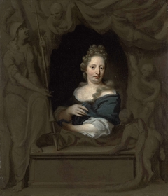 Portrait of Eva Visscher, Wife of Michiel van Musscher by Michiel van Musscher