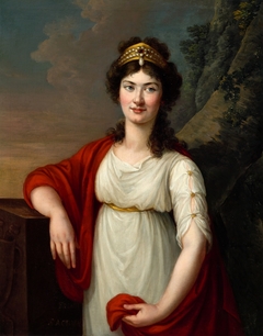 Portrait of Ludwika Lanckorońska born Rzewuska. by Sophie de Tott