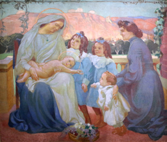 Portrait of Madame de la Laurencie and children by Maurice Denis