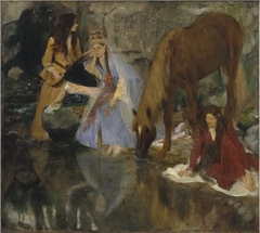 Portrait of Mlle Fiocre in the Ballet "La Source" (Portrait de Mlle...E[ugénie] F[iocre]: à propos du ballet "La Source") by Edgar Degas