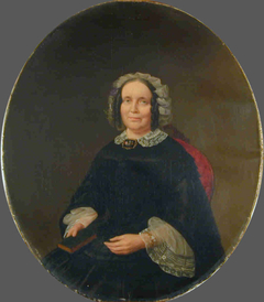 Portrait of Nelly de Rijk-IJsbrandts by Izaak Schouman