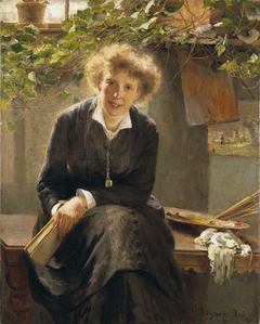 Portrait of the painter Jeanna Bauck by Bertha Wegmann