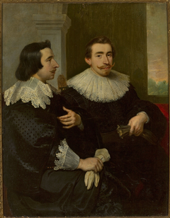 Portrait of two men with gloves. by Cornelis de Vos