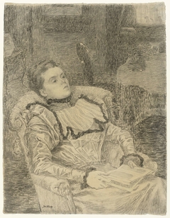 Portret van Annie Toorop by Jan Toorop