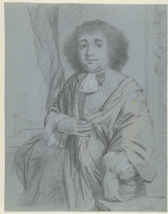 Portret van een staande heer by Godfried Schalcken