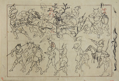 Preliminary Drawings of Demons by Kawanabe Kyōsai