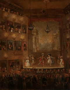 Premiere of the ballet Pirro by Giovanni Paisiello in the Public Theatre in Warsaw in the presence of king Stanislaus Augustus by Anonymous