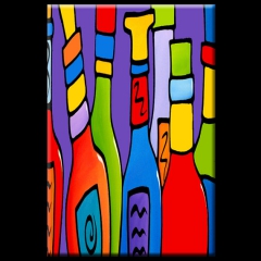 Prepared - Original Abstract painting Modern pop Art  Contemporary large huge wine bar decor by Fidostudio by Tom Fedro