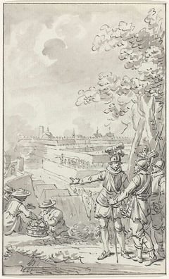 Prins Maurits in het leger voor Geertruidenberg, 1593 by Jacobus Buys