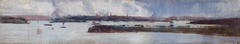 Rain over Sydney Harbour by Arthur Streeton